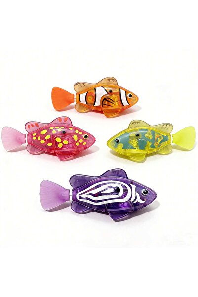 choice2 4pcs Photosensitive swimming clownfish, realistic electric pet roboti...
