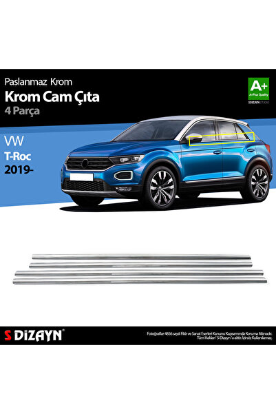 S Dizayn S-Dizayn VW T-Roc Krom Cam Çıtası 4 Prç. 2019-2021 7621060