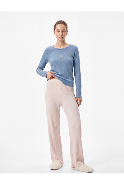 Koton Modal Fabric Long Sleeve Crew Neck Sleepwear Top