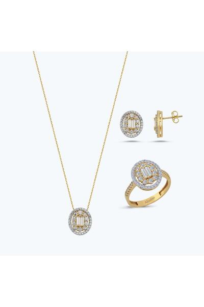 Altınbaş Altın Üçlü Oval Set