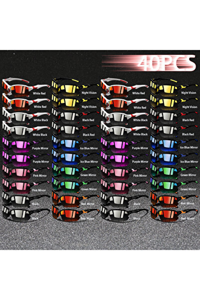 Choice 40PCS(4EveryColor) 40PCS Fashion Vintage Half Frame Fishing Eyewear Cy...