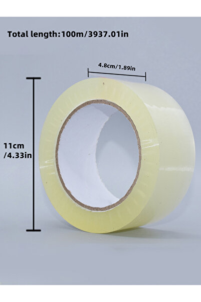 Choice 4.8cm x 100m Low-Noise Silent Transparent packing Tape Strong Adhesion...