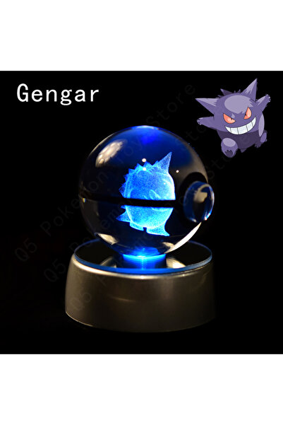 Choice6 04 Gengar Pokemon Crystal Ball 3D Pikachu Mewtwo Mew Gengar Night Lig...