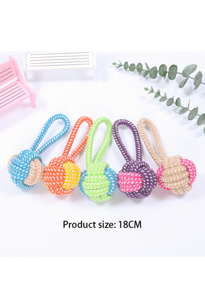 Choice 1Pc Random Color style B Interactive Cotton Rope Mini Dog Toys Ball fo...