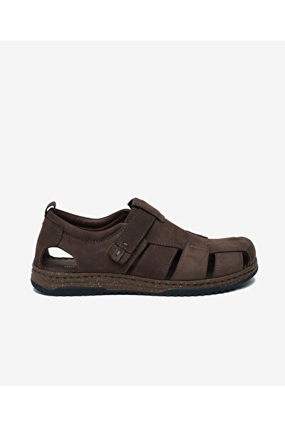 Greyder Erkek Kahverengi Nubuk Hakiki Deri Sandalet 6Y1CS64806
