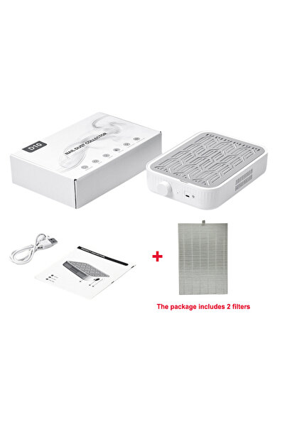 Choice D10 White Wireless Turbine Brushless Nail Vacuum Cleaner with Removabl...