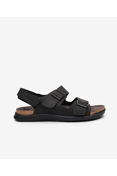 Greyder Erkek Siyah Hakiki Deri Sandalet 6Y1CS64764