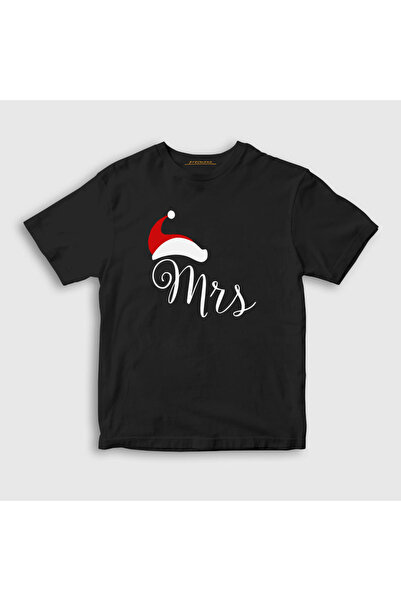 Presmono Unisex dečje crne gospođice Nova godina Nova godina T-shirt 271092tt