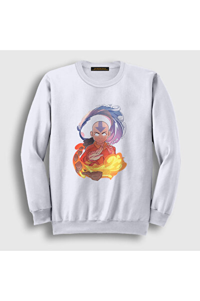 Presmono Unisex bela Aang anime Avatar Poslednji upravljač vazduha majica 262...
