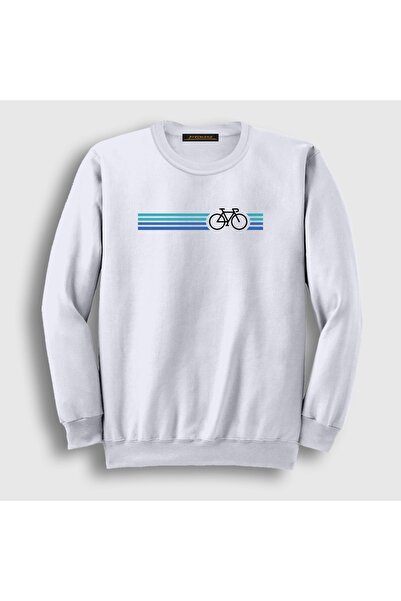 Presmono Unisex White Stripes Bike Gift Bicycle Sweatshirt 614357Tt