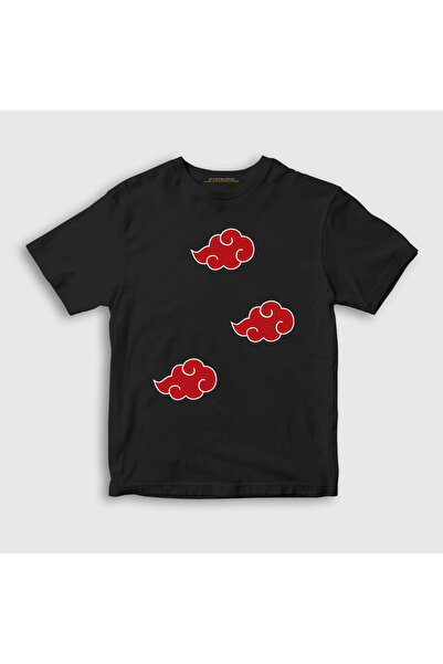 Presmono Unisex dečji crni Akatsuki anime Naruto T-shirt 131772tt
