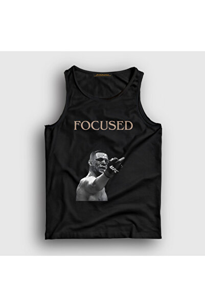 Presmono Unisex Black Focused Nate Diaz Mma Ufc Athlete 427438Tt