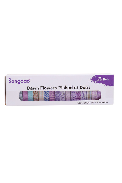Choice4 260412-5 20 Rolls Floral Washi Tape Set, Retro Vintage Flower & Plaid...