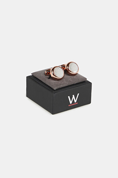 W Collection BRONZ RENKLİ HALKA ŞEKİLLİ KOL DÜĞMESİ