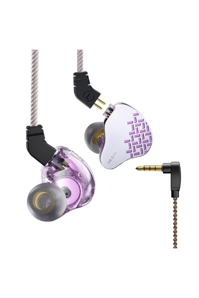 Choice3 purple no mic KBEAR Rosefinch Hi-Res Stereo Sound Quality 10MM Silico...