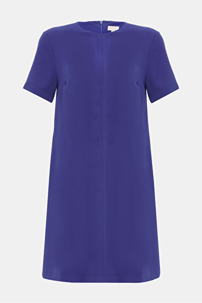 W Collection SAKS DİZ ÜSTÜ BİSİKLET YAKA ELBİSE