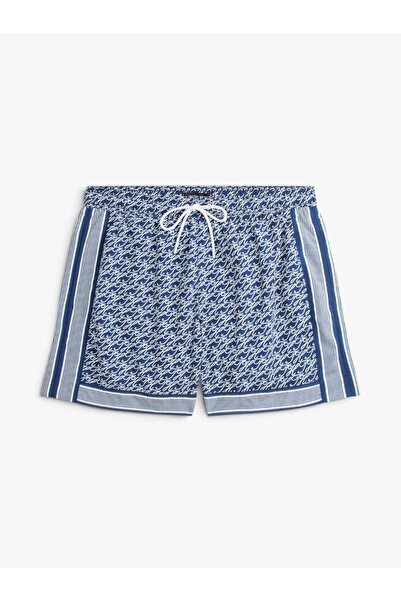 Tommy Hilfiger MEDIUM DRAWSTRING PRINT Erkek Mavi Deniz Şortu - UM0UM03822