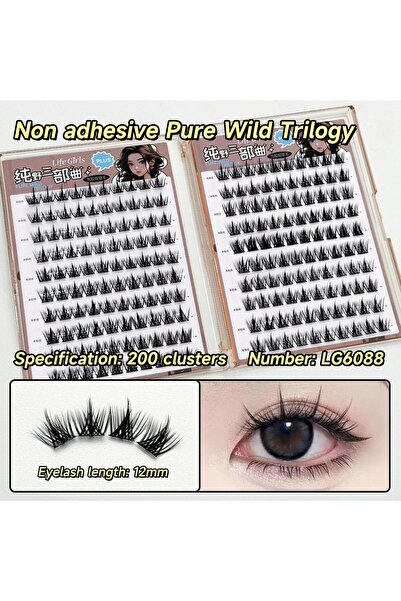 Choice1 LG6088 Life Girls Double-Sided 200 Clusters Glue-Free False Eyelashes...