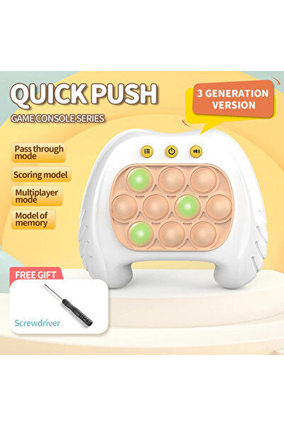 Choice White Quick Push Bubbles Game Electronic Pop Light machine Fidget Toys...