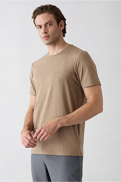 Kiğılı Crew Neck Slim Fit Slim Fit Single Jersey Cotton T-Shirt