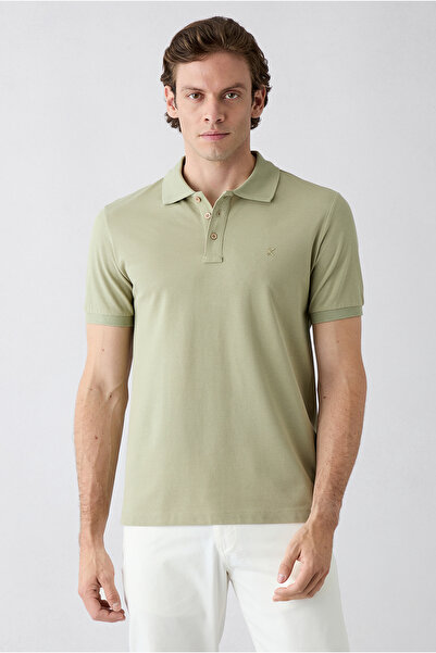 Kiğılı Slim Fit Slim Fit Cotton Non-Curling Polo Neck T-Shirt