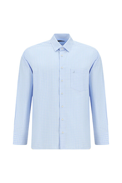 Abdullah Kiğılı Long Sleeve Classic Pocketed Plaid Cotton Shirt