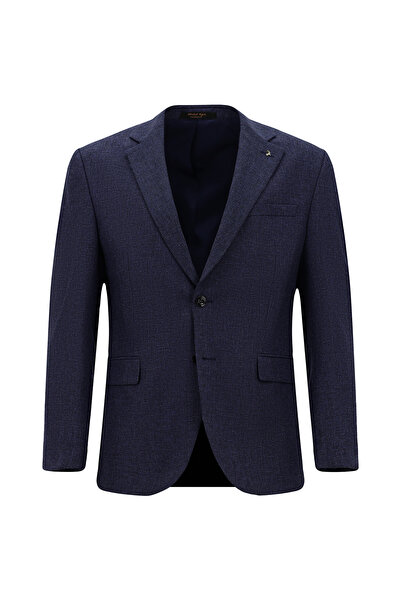 Abdullah Kiğılı 7 Drop Slim Fit Slim Fit Patterned Wool Pack Classic Jacket