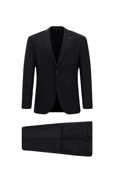 Abdullah Kiğılı 7 Drop Slim Fit Slim Fit Checked Wool Piece Suit