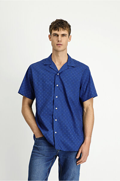 Kiğılı Short Sleeve Regular Fit Patterned Cotton Shirt