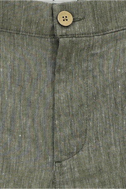 Kiğılı Slim Fit, Elastic Waist, Side Pockets, Linen Canvas / Chino Trousers