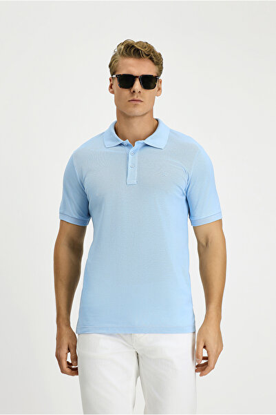 Kiğılı Slim Fit Slim Fit Cotton Non-Curling Polo Neck T-Shirt