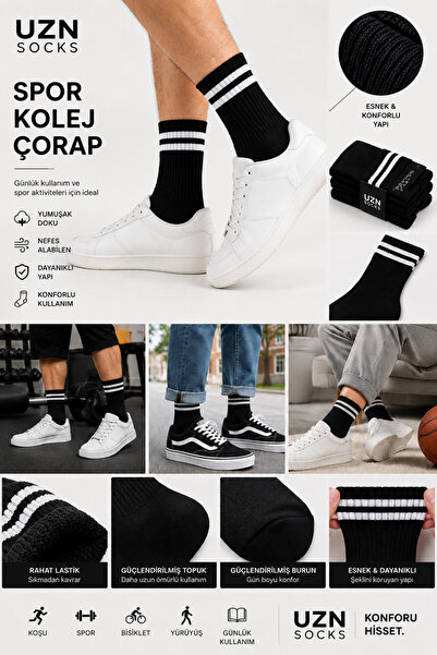 medineticaret 6-Pack Unisex Half College Sports Socks |   Cotton – Breathable...