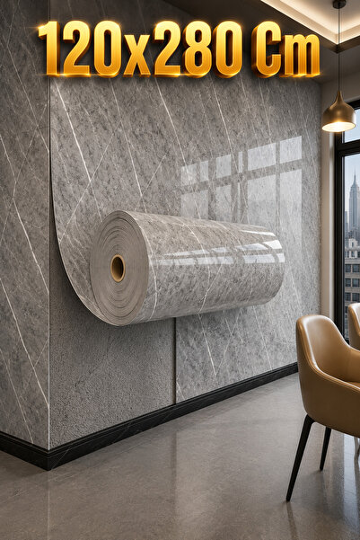 UKAB DEKOR 1 Adet 120x280 Cm Tek Parça Rulo Dekoratif Lüks Desen Kendinden Ya...