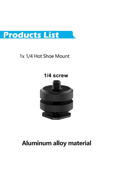 Choice8 1x Metal Hot Shoe Accessories Kit Tripod Mount Adapter Quick Release ...