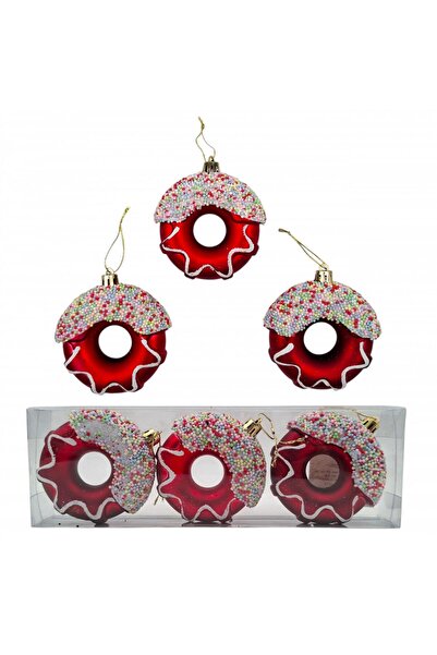 Bravo Hangable Christmas New Year Tree Ornament Donut 8cm Christmas New Year ...