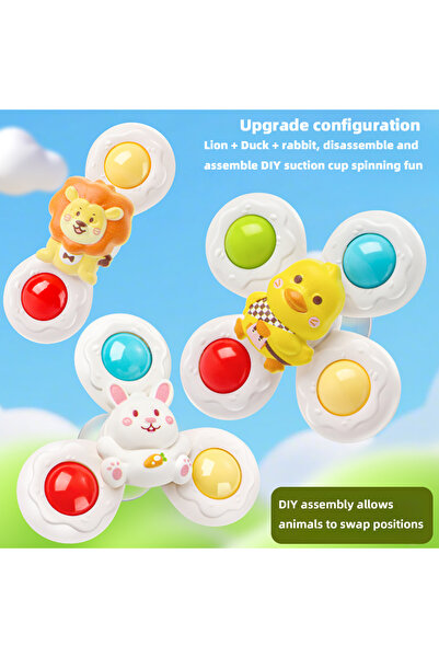 Choice5 XW001 2 3 4leaves Baby Sucker Spinning Toys Children Bath Montessori ...