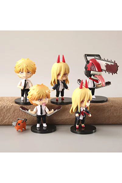 Choice1 Bandai DJR-6Pcs-A Hot 6Pcs-Set Chainsaw Man Anime Figure PVC Denji Po...
