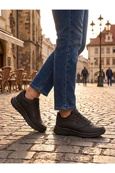 Vhm Lace-Up Unisex Comfortable Lightweight Sneakers Black