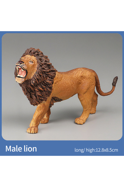 Choice4 Male lion Educational Solid Simulation Animal Models Wild Animal Worl...