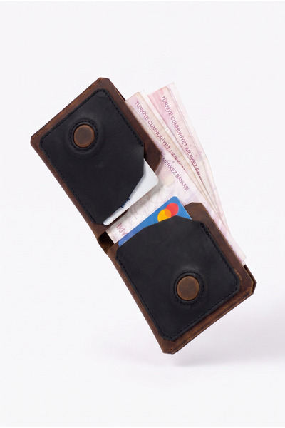 BeeBlack %100 Hakiki Deri CLARK Model Erkek Cüzdan - Mıknatıslı Şık Minimalis...
