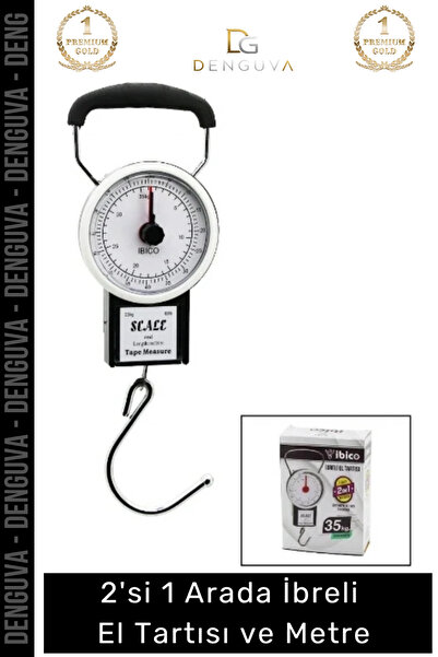 Denguva #Tartı Hassas Mekanik Bagaj Balık Askılı 35 Kg Yaylı 2'si 1 Arada İbr...