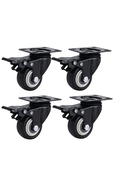 Choice 1.5 Inch 4 Pcs-Brake 1.5" Caster Wheels Set of 4,Heavy Duty Casters wi...
