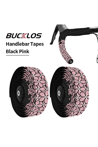 Choice6 BUCKLOS BAUHINIA-Black Pink BUCKLOS Speed Handlebar Tape Non-slip Rac...