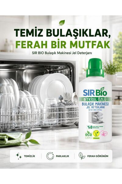 SIR Bio Bio Bitki Özlü Bulaşık Makinesi Deterjanı 1000 Ml 40 Yıkama