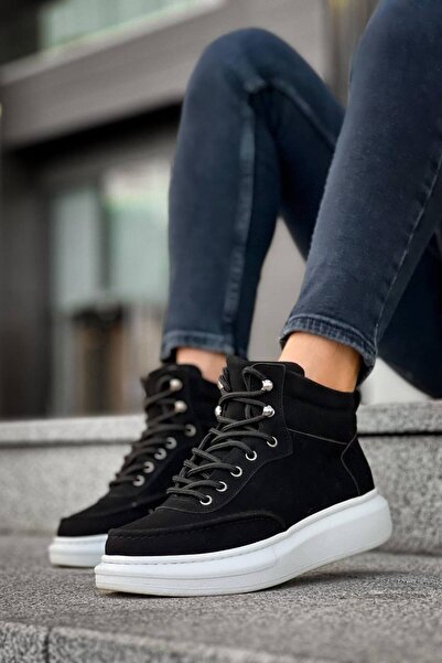 KUBACK Legend is back Kb-0994 Kuback Black Suede High Sole Men's Ankle Boots