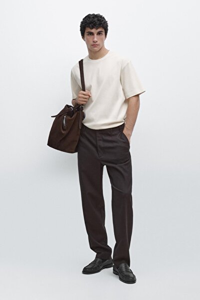 Massimo Dutti %100 merserize pamuklu t-shirt