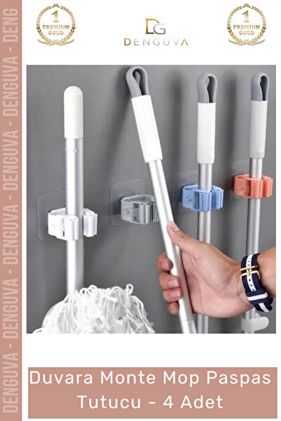 Denguva # Adhesive Broom Hanger Home Organizer Wall Mounted Mop Mop Holder - ...