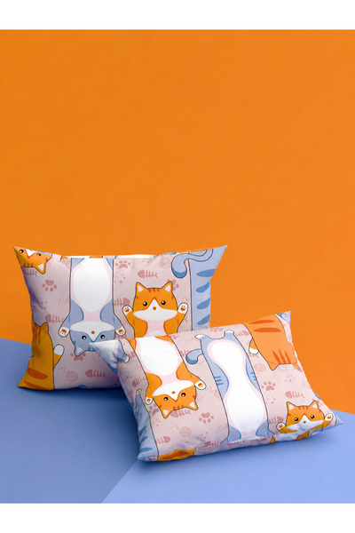 TicaretJet Colorful Modern Cat Pattern Throw Pillow Cover Bohemian |   Energe...