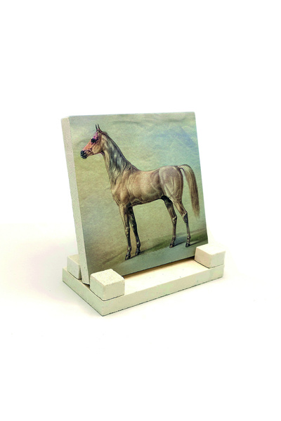 Sadrazam Εκτυπωμένο σχέδιο αλόγου σε πέτρινη βάση 10x10 1G-At1