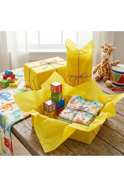 koliciabla Yellow Pelur Paper (50X70 cm) - 100 Pieces Let the Sun Shine on Your Packages (20 Gr)